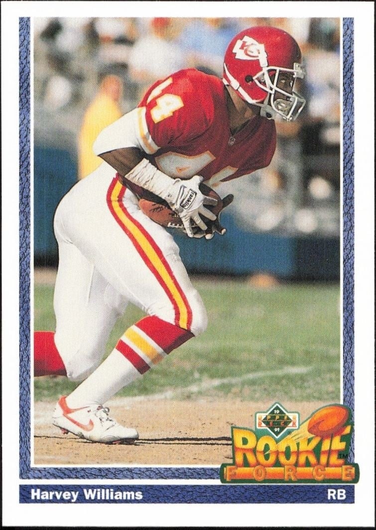 Harvey Williams 1991 Upper Deck #625 Football Trading Card - Front 1991 Upper Deck Harvey Williams #625 football trading card front