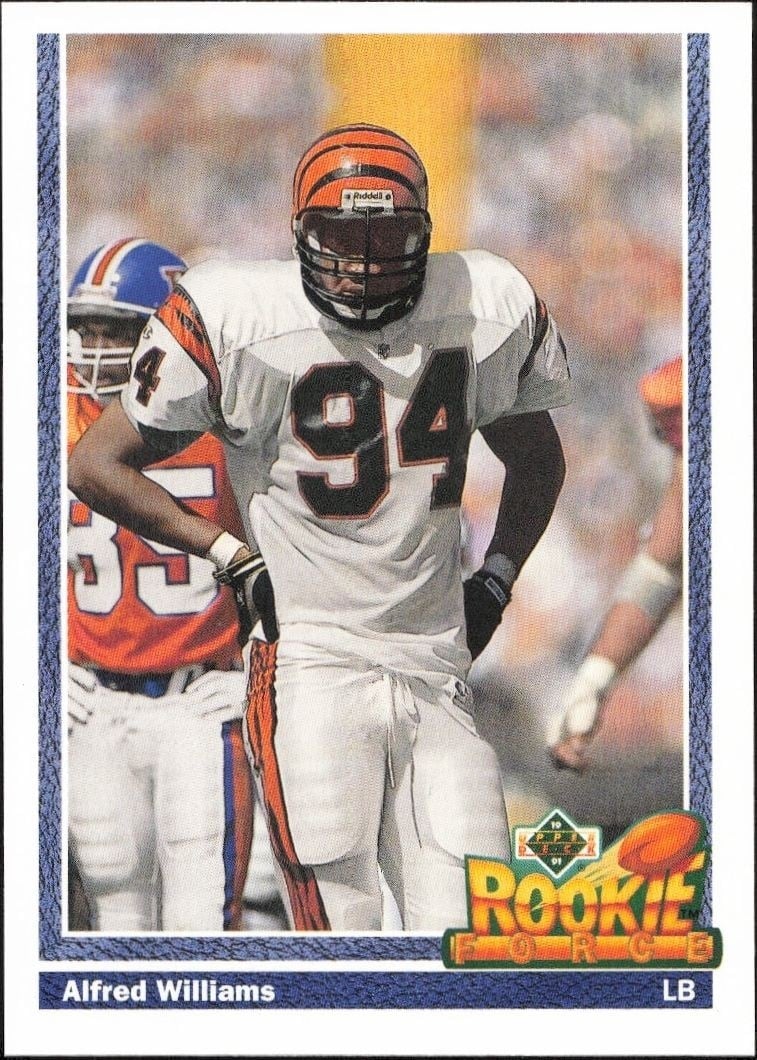 Alfred Williams 1991 Upper Deck #623 Football Trading Card - Front 1991 Upper Deck Alfred Williams #623 football trading card front