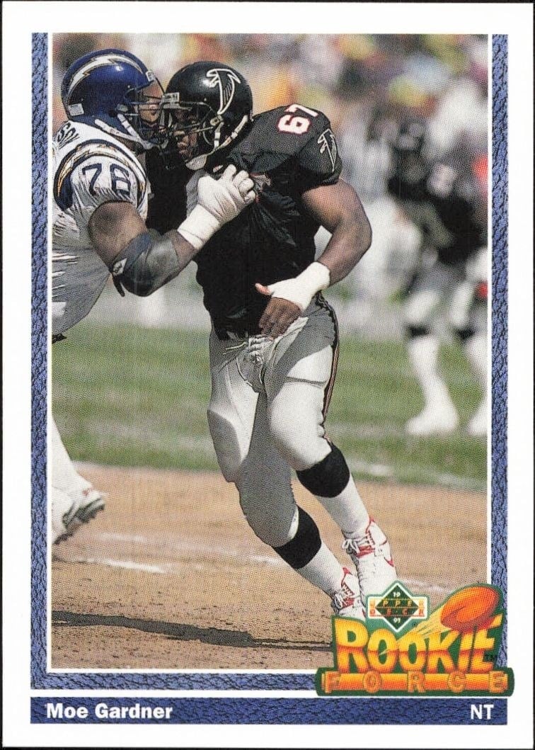 Moe Gardner 1991 Upper Deck #633 Football Trading Card - Front 1991 Upper Deck Moe Gardner #633 football trading card front