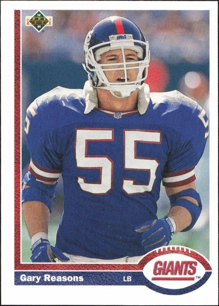 Gary Reasons 1991 Upper Deck #578 Football Trading Card - Front 1991 Upper Deck Gary Reasons #578 football trading card front