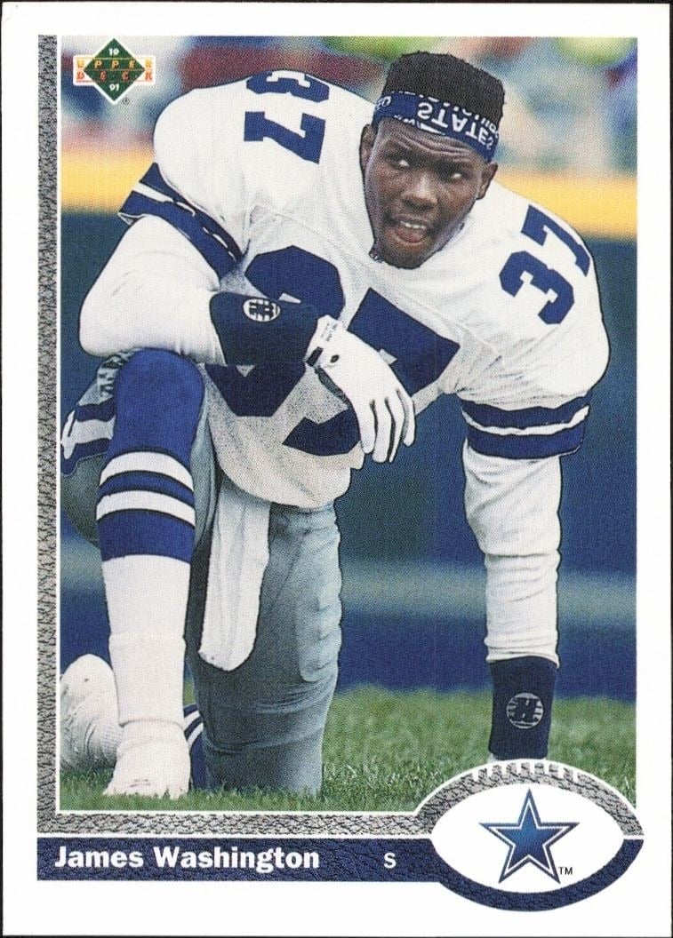 James Washington 1991 Upper Deck #679 Football Trading Card - Front 1991 Upper Deck James Washington #679 football trading card front