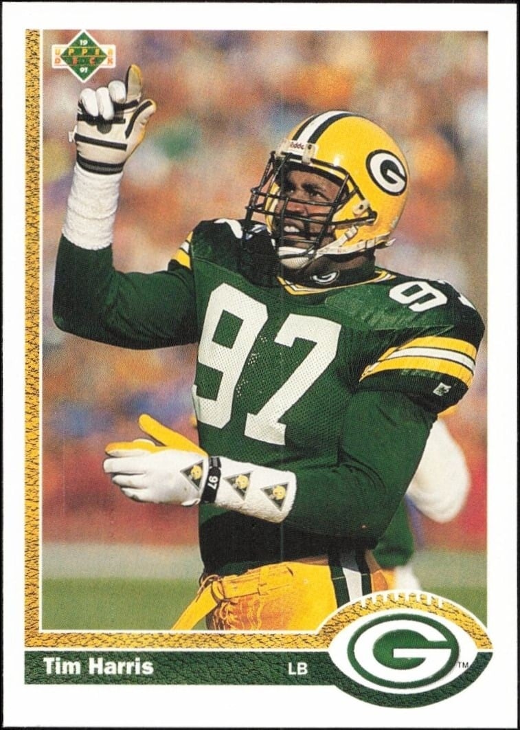 Tim Harris 1991 Upper Deck #138 Football Trading Card - Front 1991 Upper Deck Tim Harris #138 football trading card front