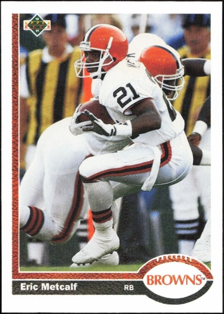1991 Upper-Deck Eric Metcalf #70 trading card
