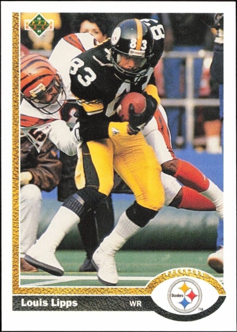 Louis Lipps 1991 Upper Deck #134 Football Trading Card - Front 1991 Upper Deck Louis Lipps #134 football trading card front