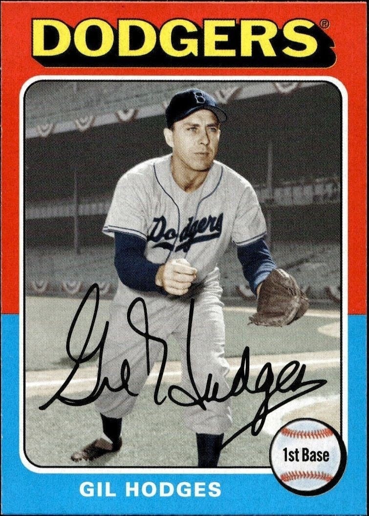 Gil Hodges 2019 Topps Archives #144 Baseball Trading Card - Front 2019 Topps Archives Gil Hodges #144 baseball trading card front