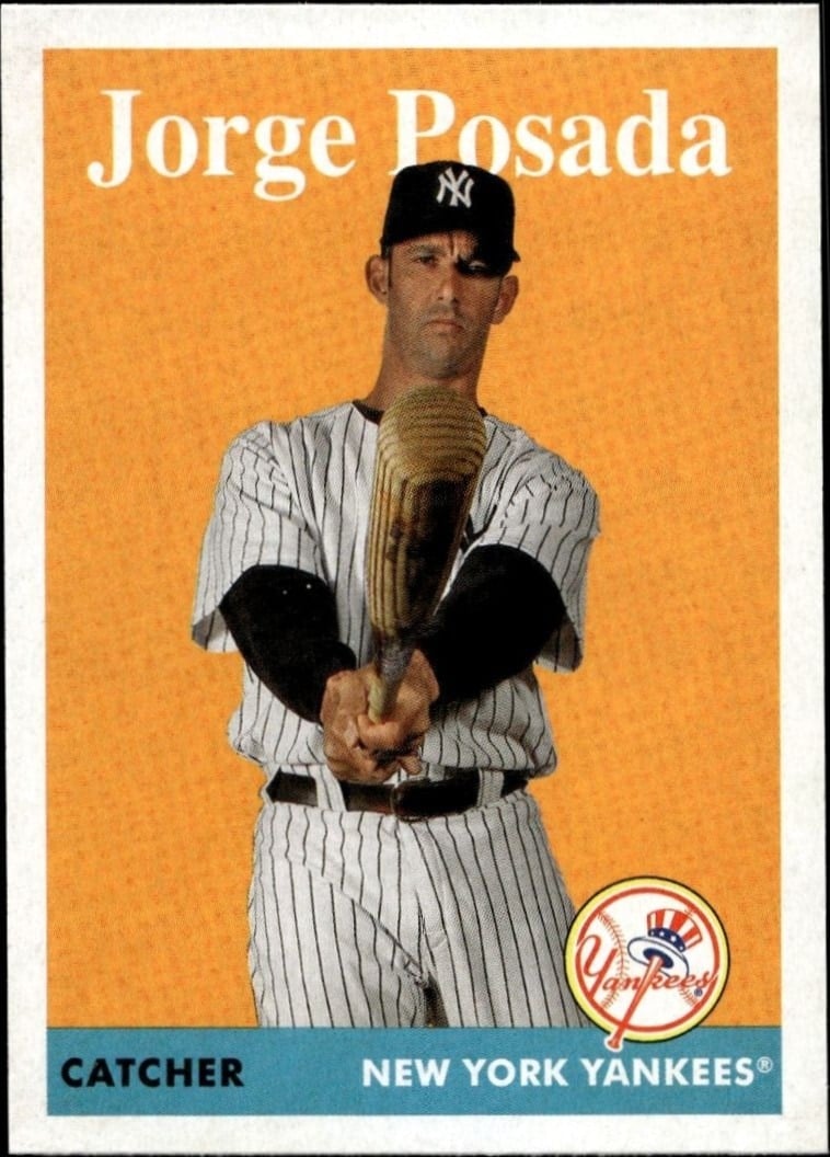 Jorge Posada 2019 Topps Archives #85 Baseball Trading Card - Front 2019 Topps Archives Jorge Posada #85 baseball trading card front