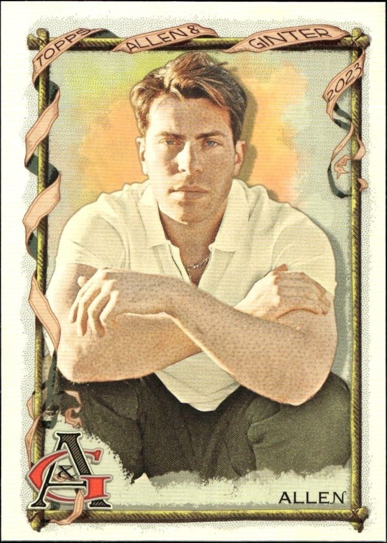 Hoodie Allen 2023 Topps Allen & Ginter #298 Baseball Trading Card - Front 2023 Topps Allen & Ginter Hoodie Allen #298 baseball trading card front