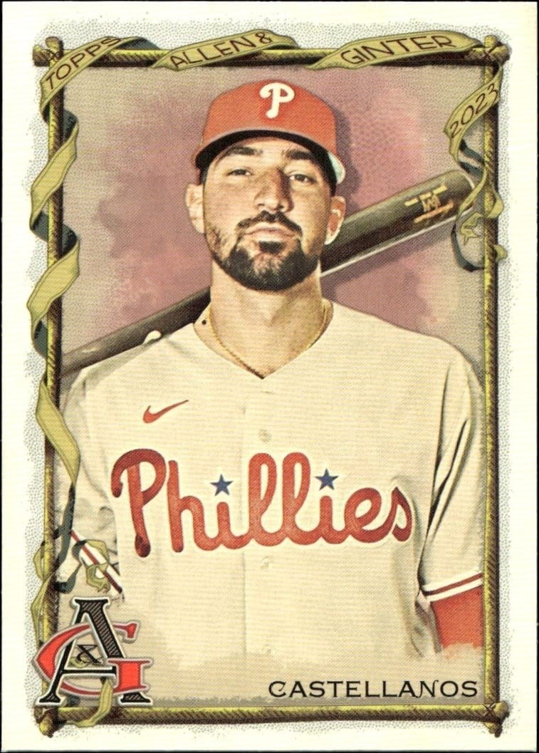 Nick Castellanos 2023 Topps Allen & Ginter #189 Baseball Trading Card - Front 2023 Topps Allen & Ginter Nick Castellanos #189 baseball trading card front