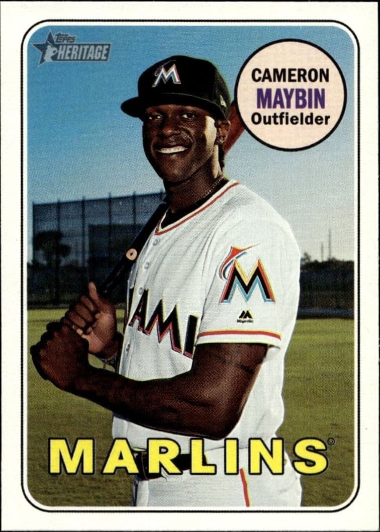 2018 Topps Heritage High Number Cameron Maybin #628 trading card