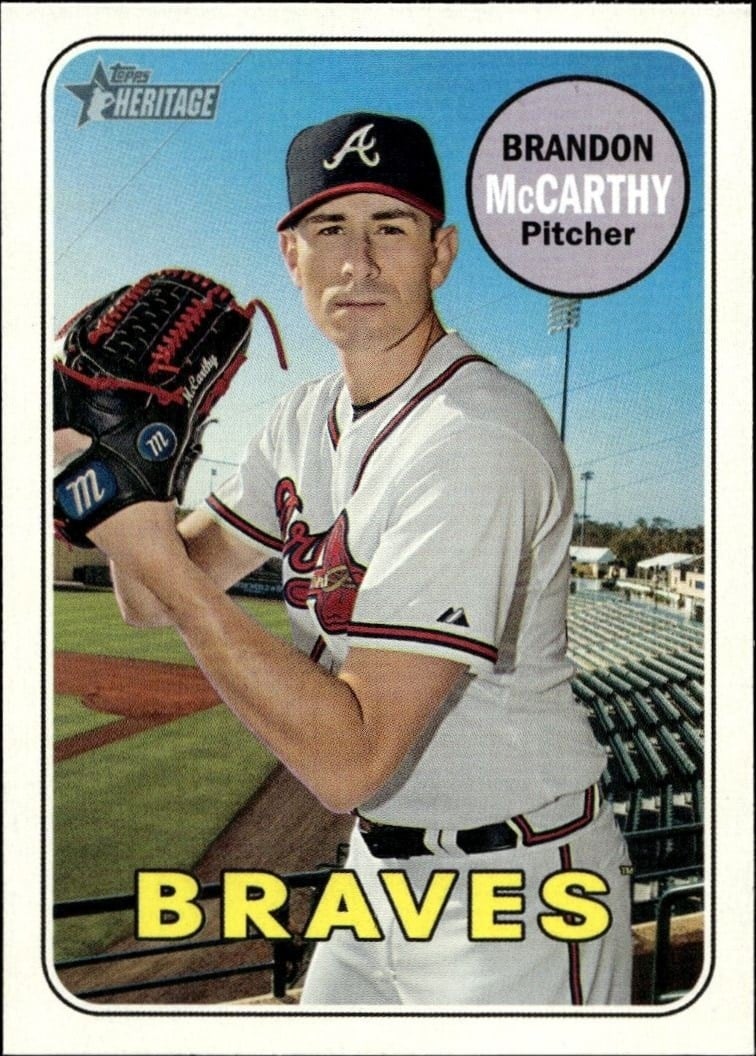 2018 Topps Heritage High Number Brandon McCarthy #587 trading card