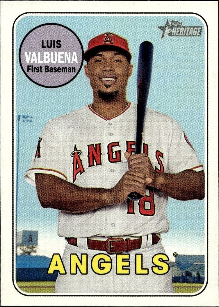 2018 Topps Heritage High Number Luis Valbuena #597 trading card