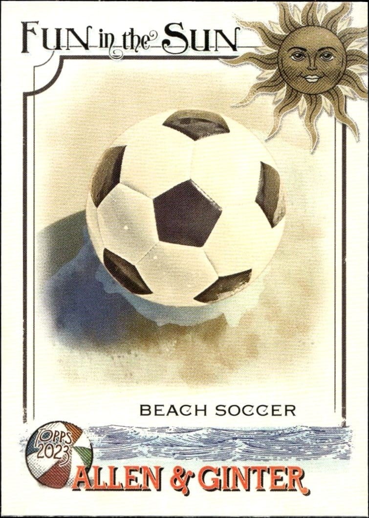Beach Soccer 2023 Topps Allen & Ginter #FITS-8 Baseball Trading Card - Front 2023 Topps Allen & Ginter Beach Soccer #FITS-8 baseball trading card front
