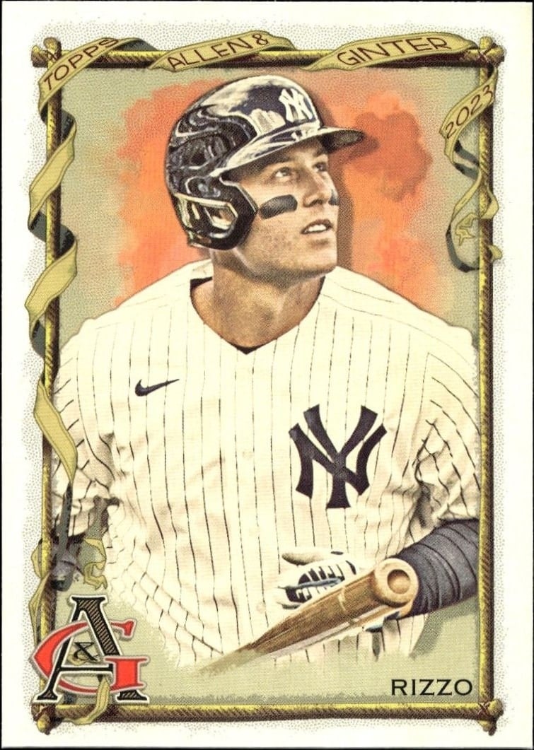 Anthony Rizzo 2023 Topps Allen & Ginter #142 Baseball Trading Card - Front 2023 Topps Allen & Ginter Anthony Rizzo #142 baseball trading card front