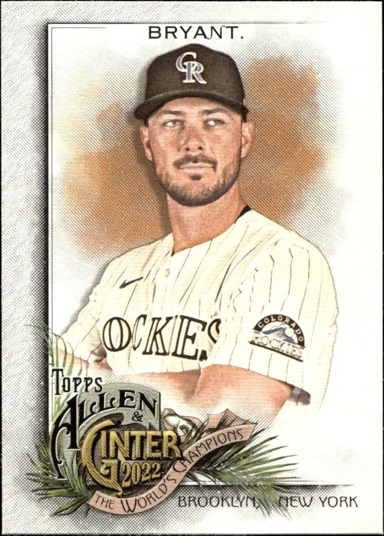 Kris Bryant 2022 Topps Allen & Ginter #24 Baseball Trading Card - Front 2022 Topps Allen & Ginter Kris Bryant #24 baseball trading card front