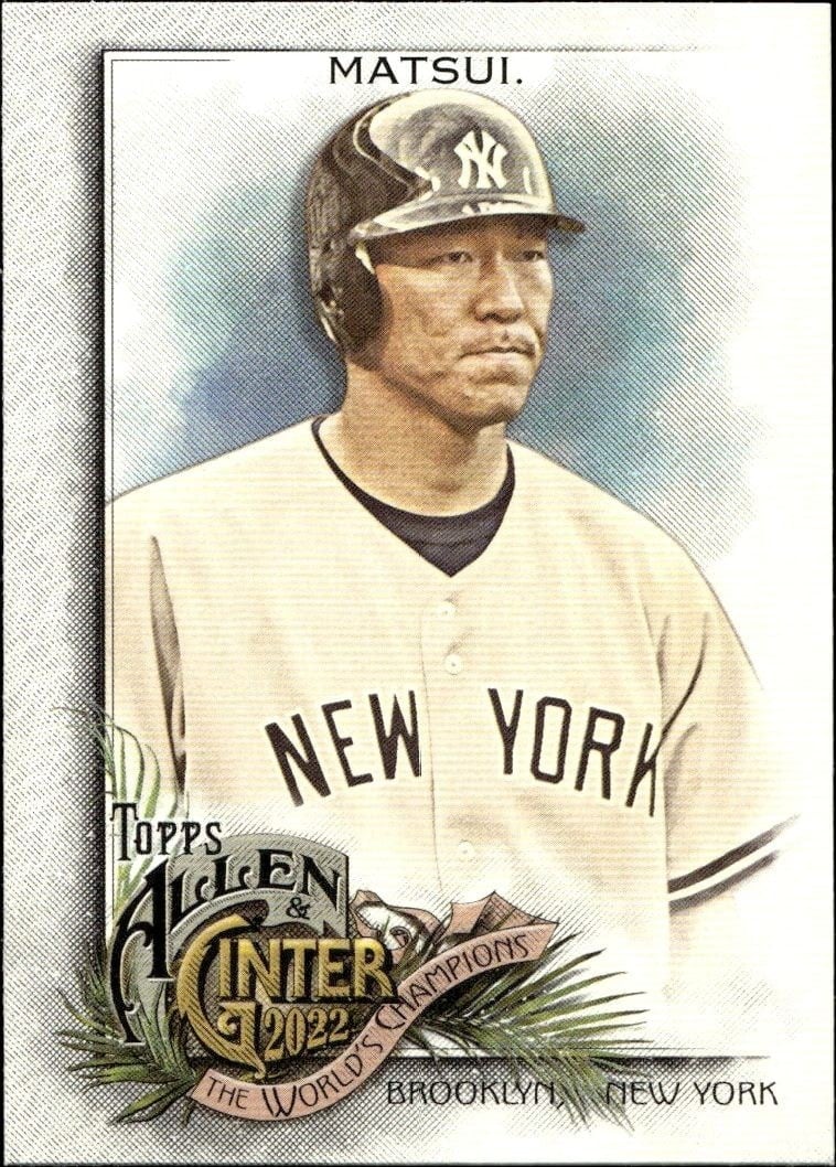 Hideki Matsui 2022 Topps Allen & Ginter #141 Baseball Trading Card - Front 2022 Topps Allen & Ginter Hideki Matsui #141 baseball trading card front