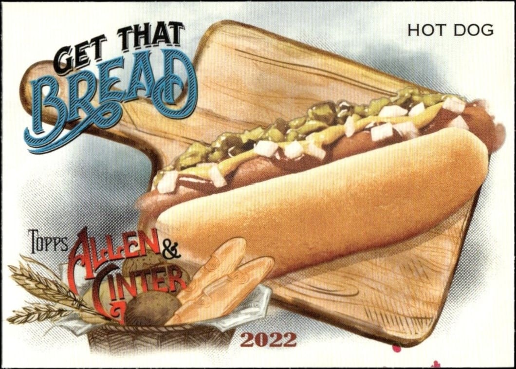 Hot Dog 2022 Topps Allen & Ginter #GTB-10 Baseball Trading Card - Front 2022 Topps Allen & Ginter Hot Dog #GTB-10 baseball trading card front