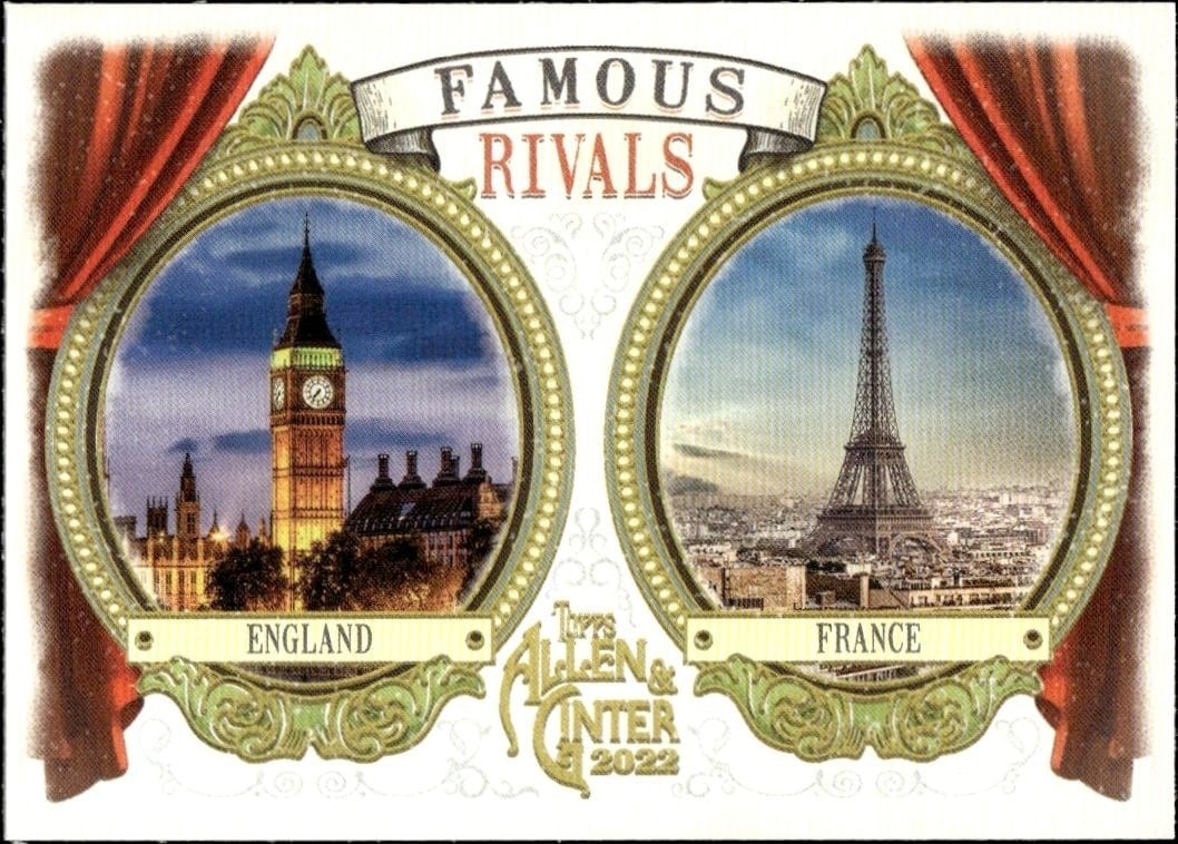 England / France 2022 Topps Allen & Ginter #FR-8 Baseball Trading Card - Front 2022 Topps Allen & Ginter England / France #FR-8 baseball trading card front
