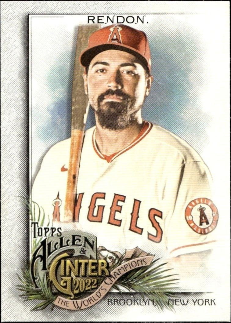 Anthony Rendon 2022 Topps Allen & Ginter #88 Baseball Trading Card - Front 2022 Topps Allen & Ginter Anthony Rendon #88 baseball trading card front