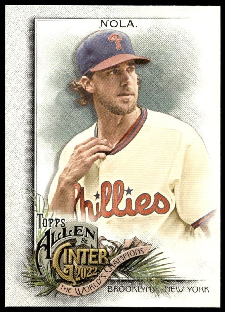 Aaron Nola 2022 Topps Allen & Ginter #160 Baseball Trading Card - Front 2022 Topps Allen & Ginter Aaron Nola #160 baseball trading card front