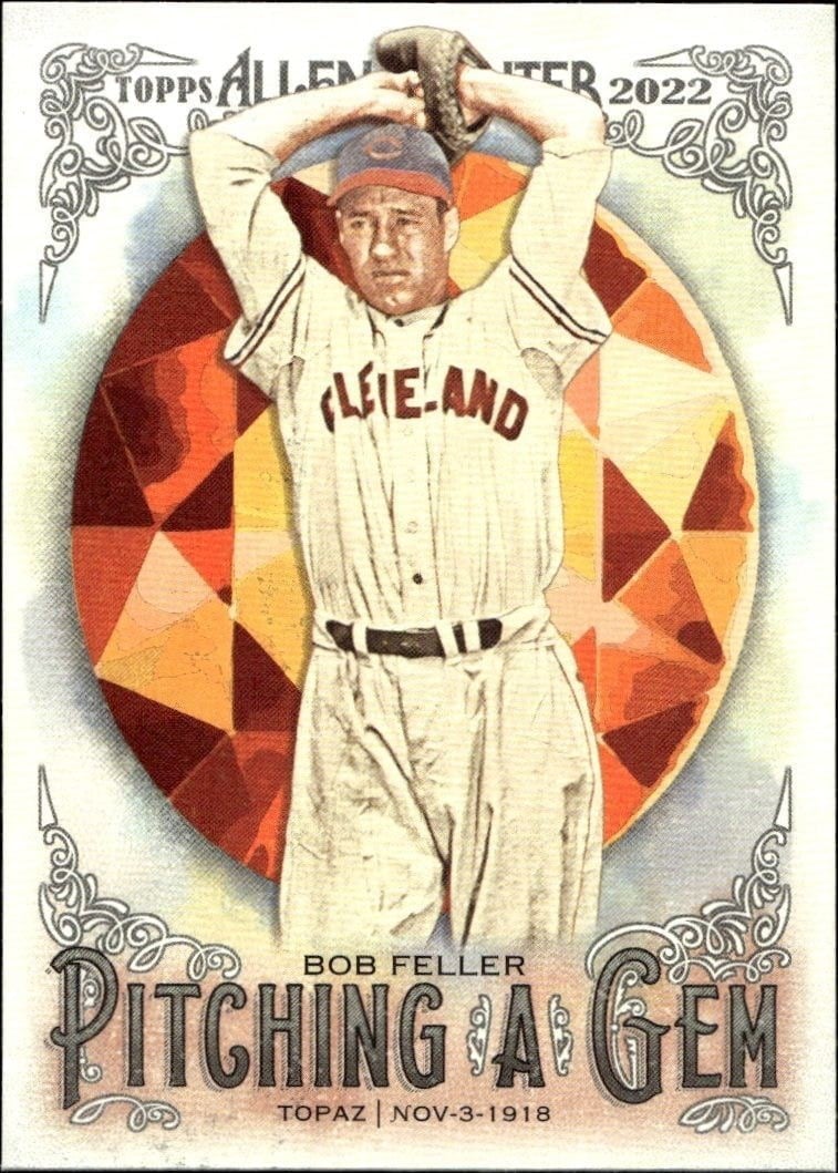 Bob Feller 2022 Topps Allen & Ginter #PAG-19 Baseball Trading Card - Front 2022 Topps Allen & Ginter Bob Feller #PAG-19 baseball trading card front
