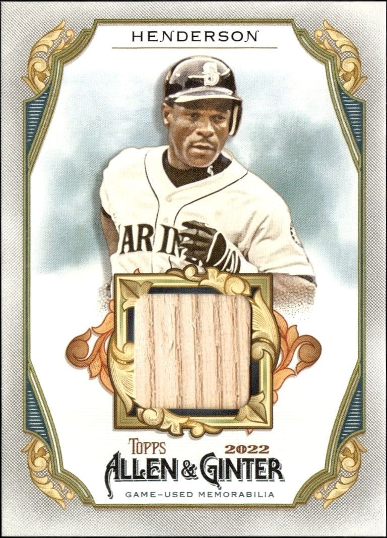 Rickey Henderson 2022 Topps Allen & Ginter #AGRB-RH Baseball Trading Card - Front 2022 Topps Allen & Ginter Rickey Henderson #AGRB-RH baseball trading card front