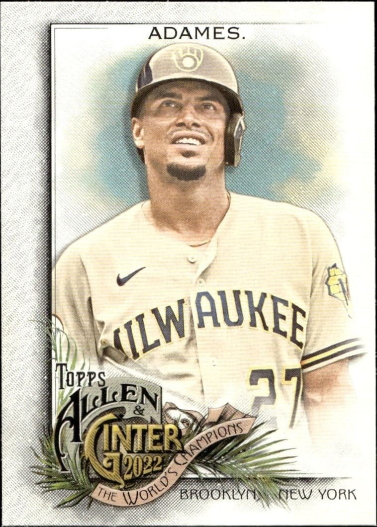 Willy Adames 2022 Topps Allen & Ginter #130 Baseball Trading Card - Front 2022 Topps Allen & Ginter Willy Adames #130 baseball trading card front