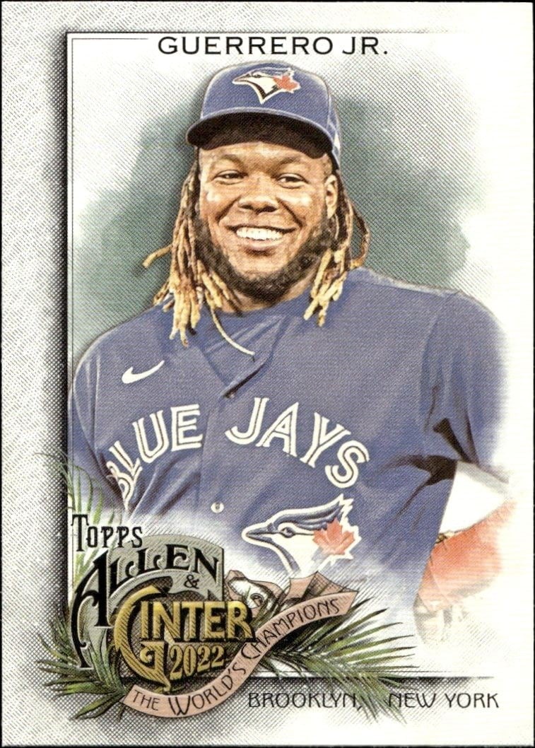 Vladimir Guerrero Jr. 2022 Topps Allen & Ginter #97 Baseball Trading Card - Front 2022 Topps Allen & Ginter Vladimir Guerrero Jr. #97 baseball trading card front