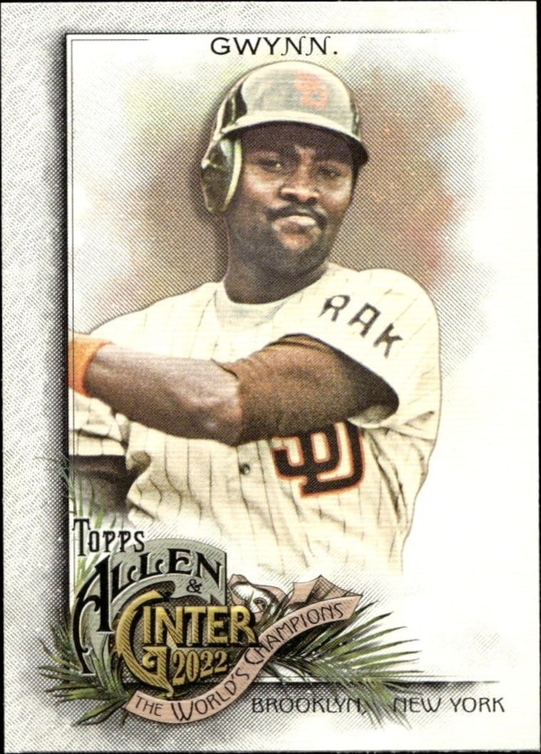 Tony Gwynn 2022 Topps Allen & Ginter #138 Baseball Trading Card - Front 2022 Topps Allen & Ginter Tony Gwynn #138 baseball trading card front