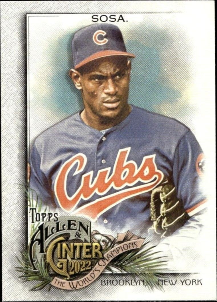 Sammy Sosa 2022 Topps Allen & Ginter #149 Baseball Trading Card - Front 2022 Topps Allen & Ginter Sammy Sosa #149 baseball trading card front