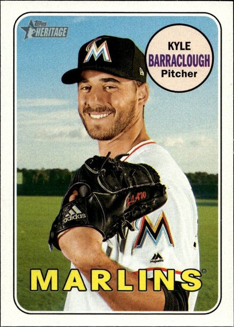 2018 Topps Heritage Kyle Barraclough #261 trading card