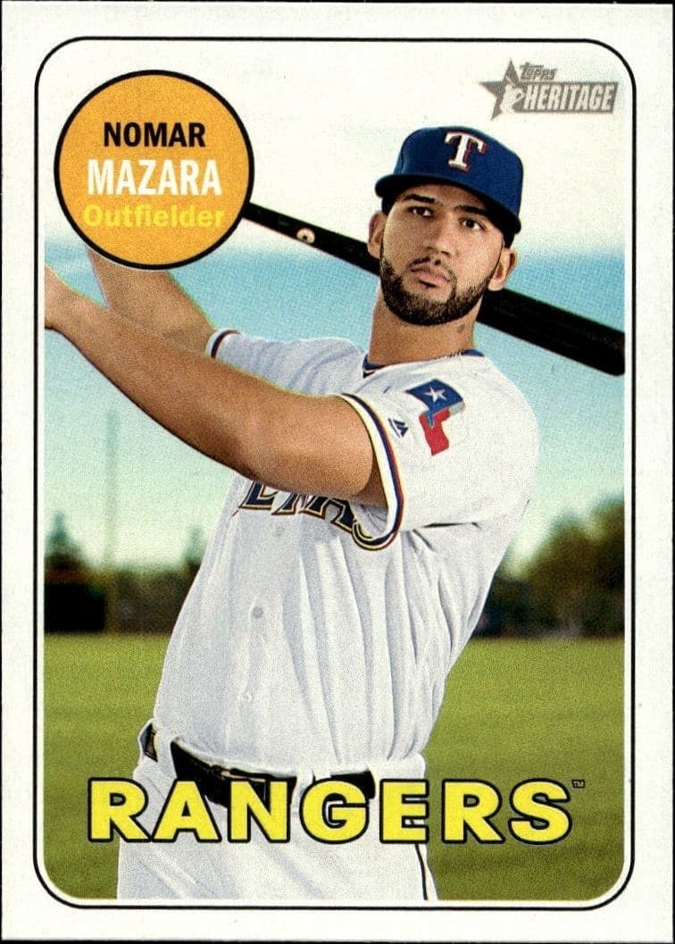 2018 Topps Heritage Nomar Mazara #335 trading card