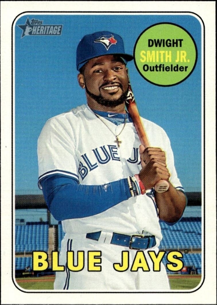 Dwight Smith Jr. 2018 Topps Heritage High Number #646 Baseball Trading Card - Front 2018 Topps Heritage High Number Dwight Smith Jr. #646 baseball trading card front