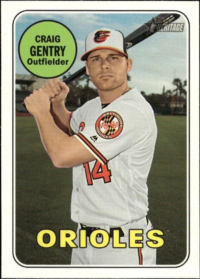 2018 Topps Heritage High Number Craig Gentry #567 trading card