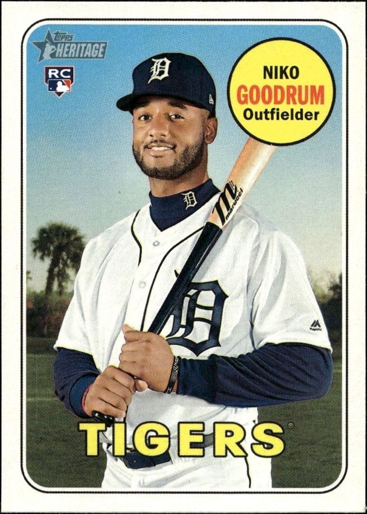 2018 Topps Heritage High Number Niko Goodrum #534 trading card