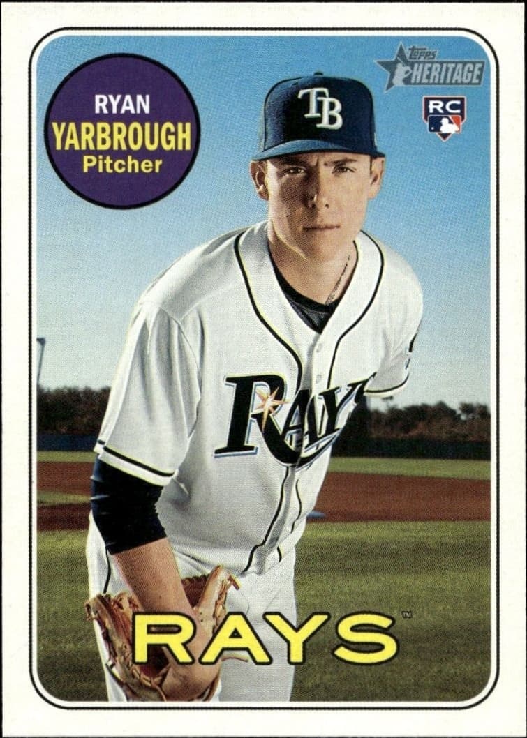 2018 Topps Heritage High Number Ryan Yarbrough #543 trading card