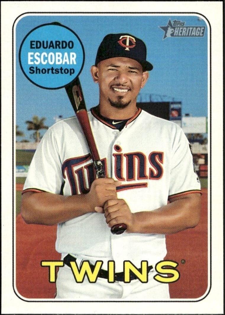 2018 Topps Heritage High Number Eduardo Escobar #538 trading card