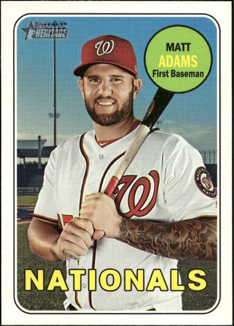 2018 Topps Heritage High Number Matt Adams #537 trading card