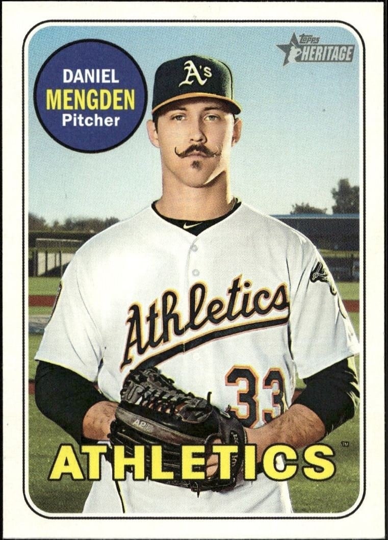 2018 Topps Heritage High Number Daniel Mengden #525 trading card