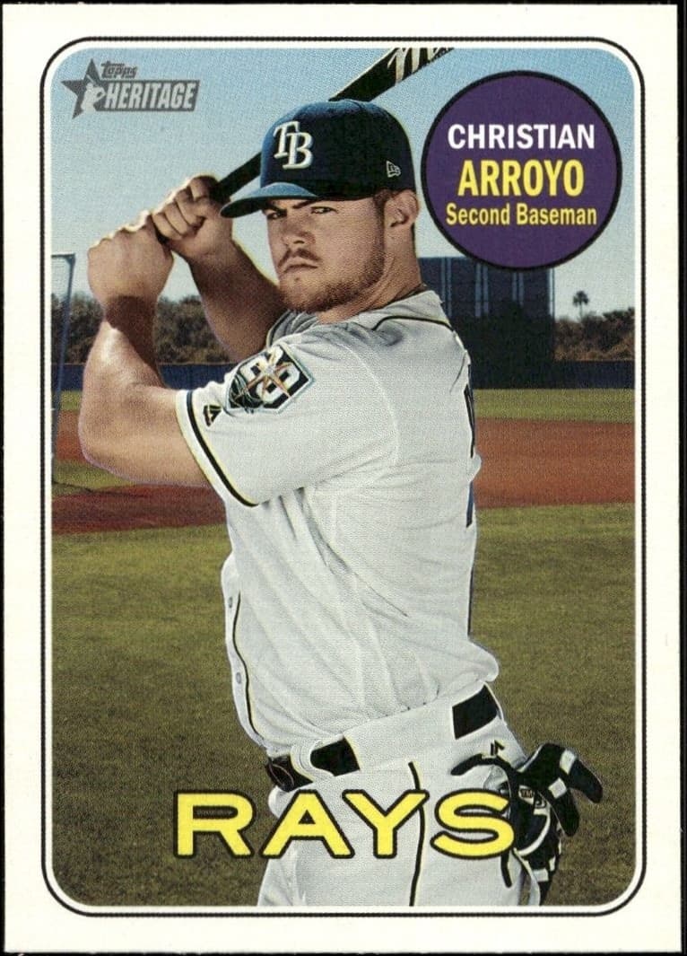 2018 Topps Heritage High Number Christian Arroyo #613 trading card