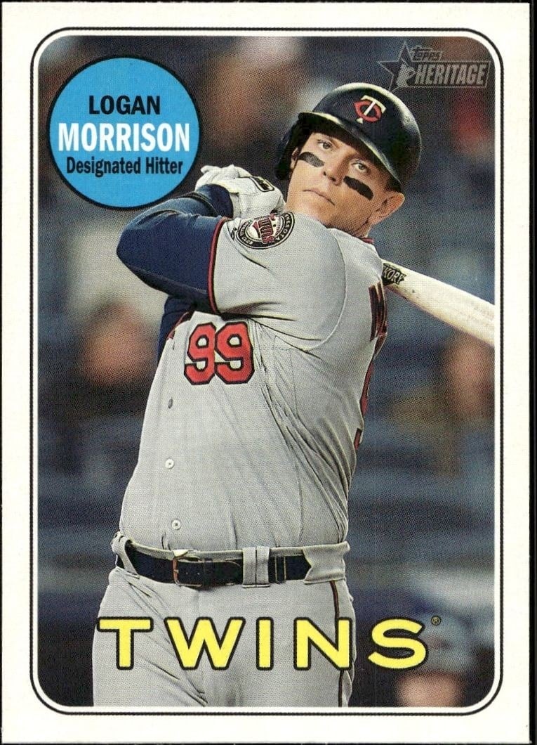 Logan Morrison 2018 Topps Heritage High Number #659 Baseball Trading Card - Front 2018 Topps Heritage High Number Logan Morrison #659 baseball trading card front