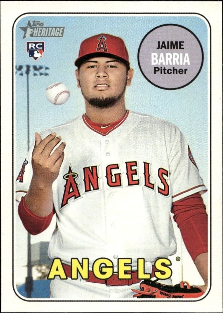 2018 Topps Heritage High Number Jaime Barria #593 trading card