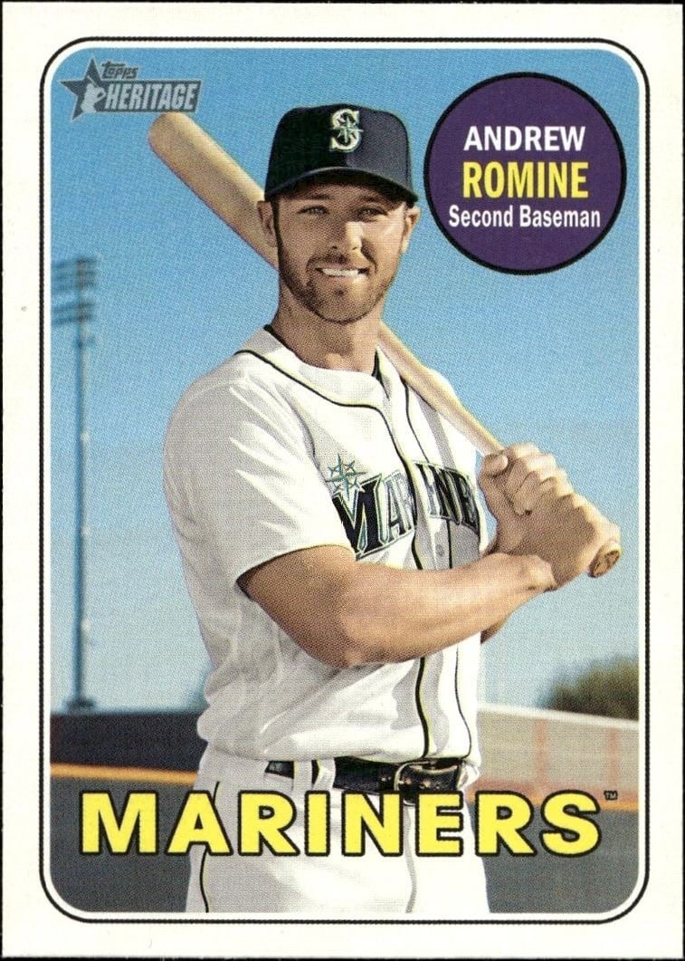 2018 Topps Heritage High Number Andrew Romine #641 trading card