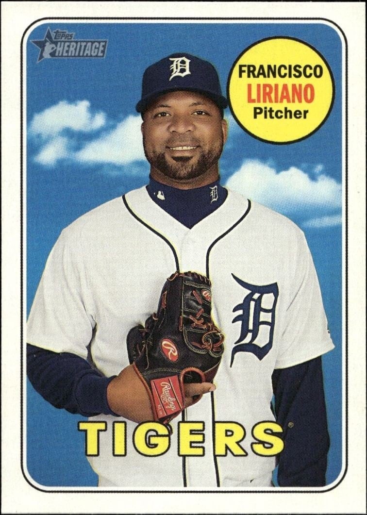 Francisco Liriano 2018 Topps Heritage High Number #583 Baseball Trading Card - Front 2018 Topps Heritage High Number Francisco Liriano #583 baseball trading card front