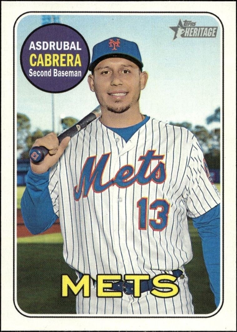 2018 Topps Heritage High Number Asdrubal Cabrera #536 trading card
