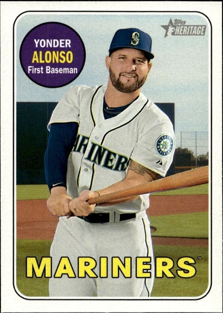 2018 Topps Heritage Yonder Alonso #82 trading card