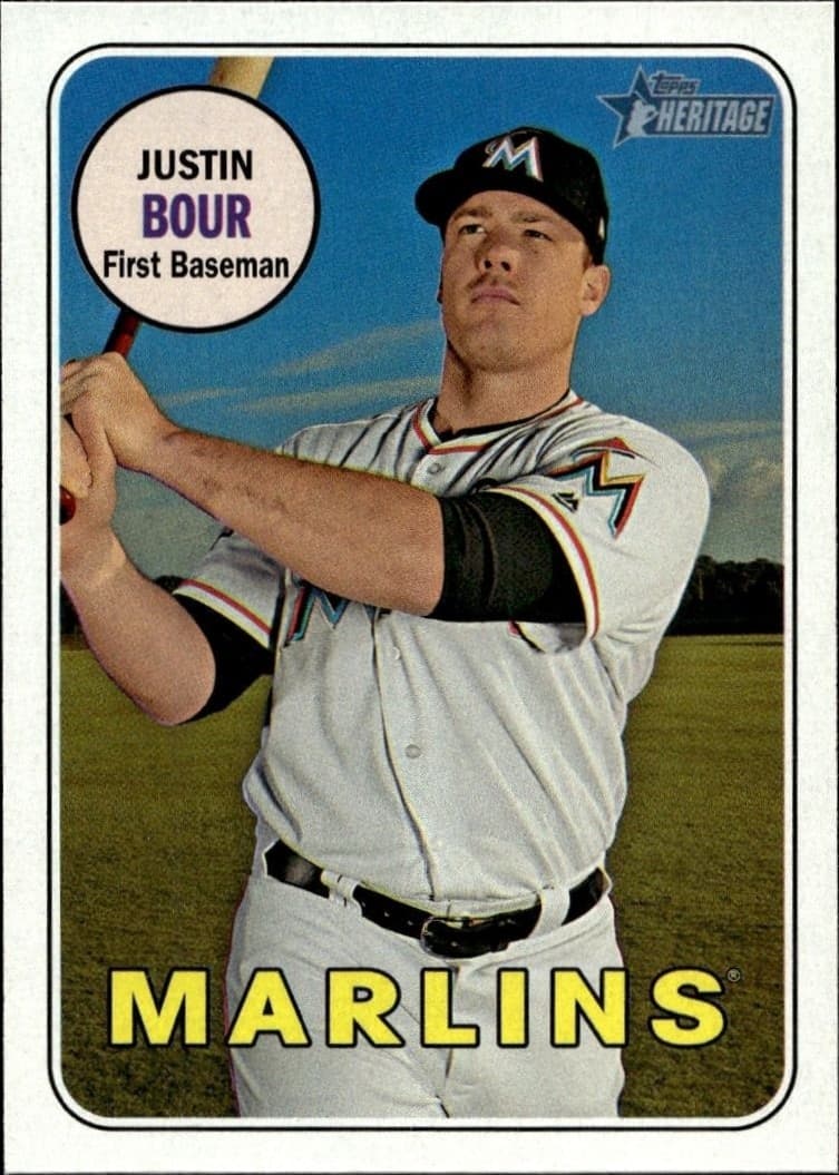 2018 Topps Heritage Justin Bour #113 trading card