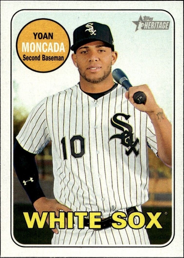 2018 Topps Heritage Yoan Moncada #201 trading card