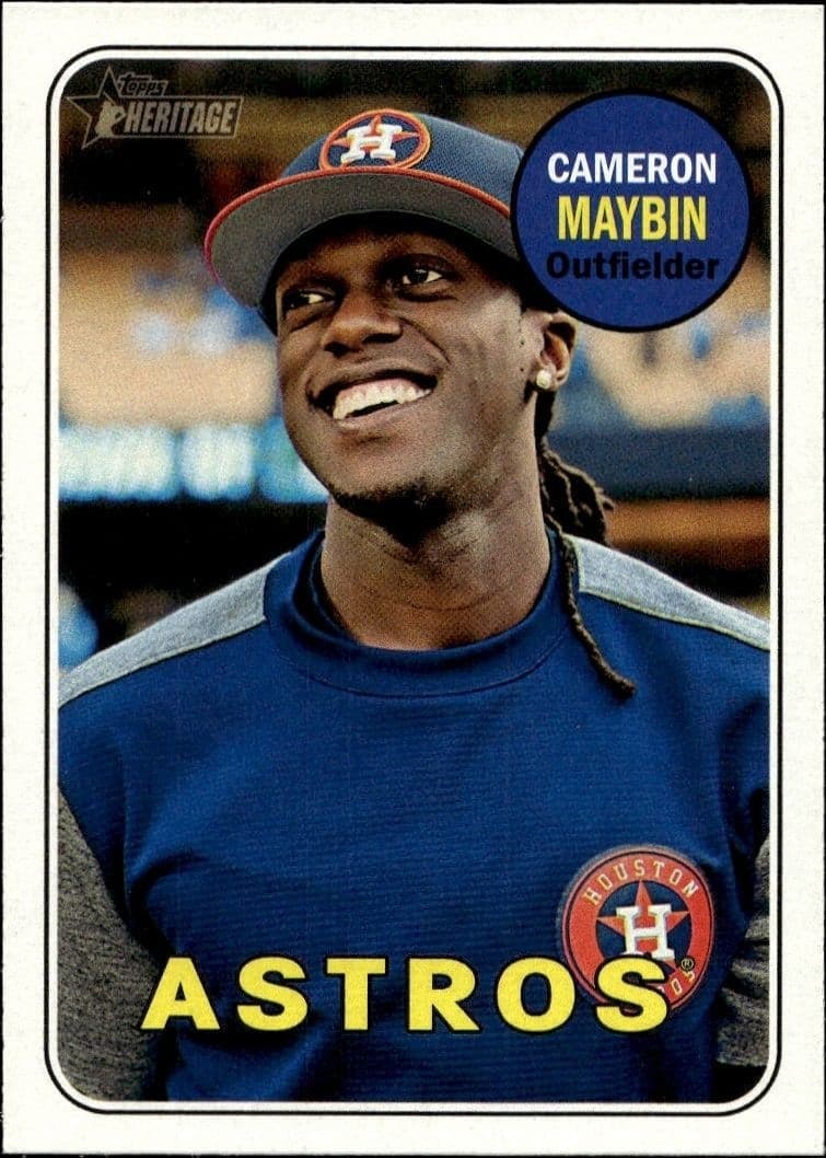 2018 Topps Heritage Cameron Maybin #205 trading card