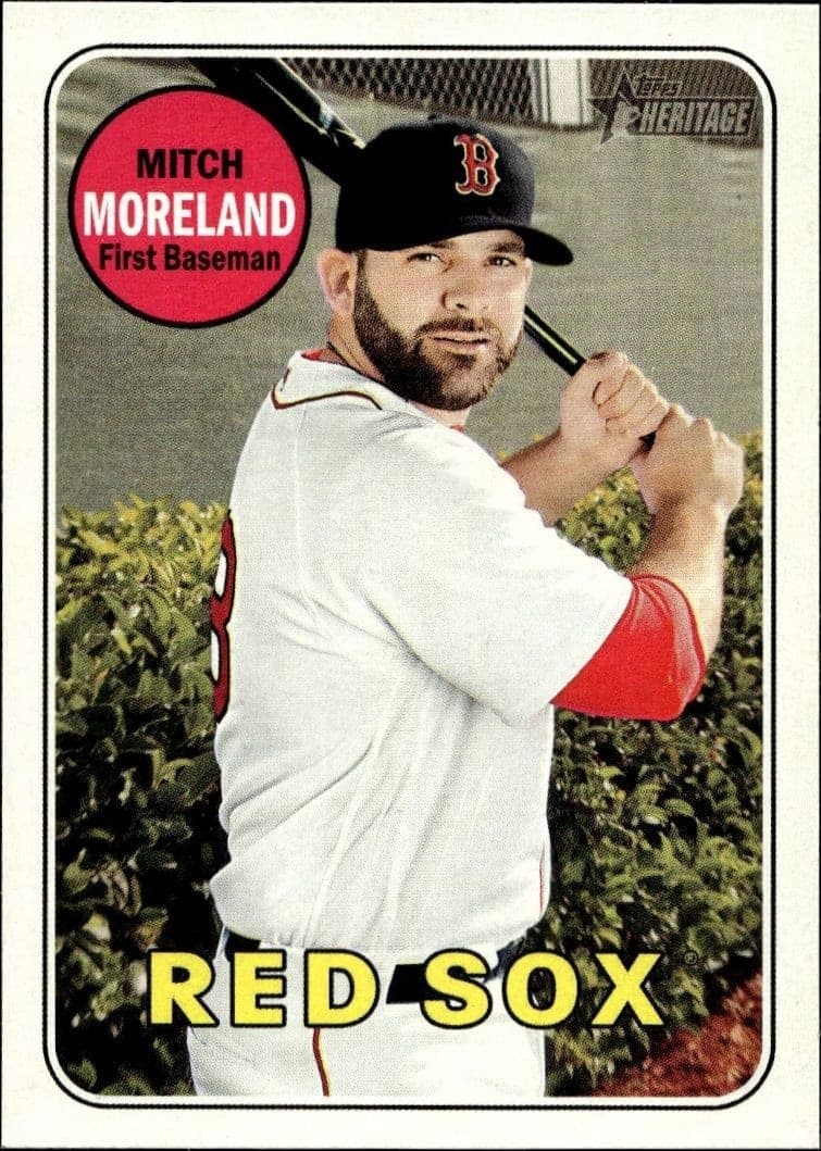 2018 Topps Heritage High Number Mitch Moreland #625 trading card