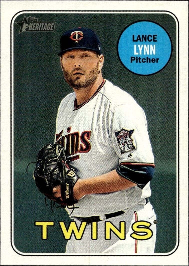 Lance Lynn 2018 Topps Heritage High Number #682 Baseball Trading Card - Front 2018 Topps Heritage High Number Lance Lynn #682 baseball trading card front